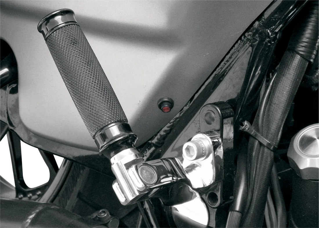 Todd's Cycle Vice Footpegs - Black - Side View