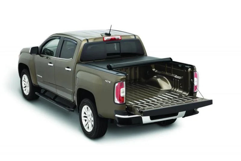 Tonno Pro 05-19 Nissan Frontier 5ft Styleside Lo-Roll Tonneau Cover - Back View