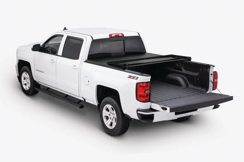 Tonno Pro 07-13 Chevy Silverado 1500 5.8ft Fleetside Tonno Fold Tri-Fold Tonneau Cover - Side View