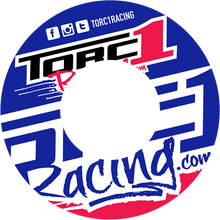 Load image into Gallery viewer, Torc1 Racing Grip Donuts - Blue/Red - Main Product View