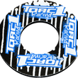Load image into Gallery viewer, Torc1 Racing Grip Donuts - Green/Black - Side View