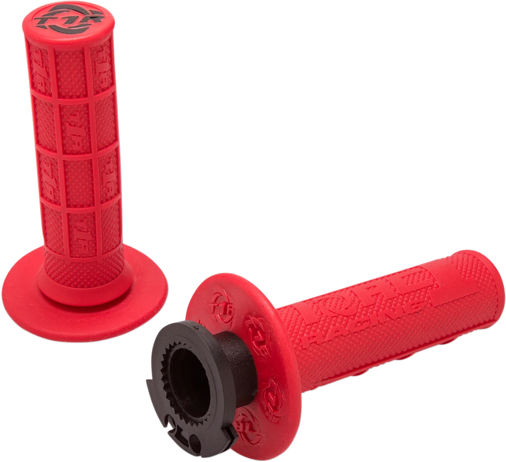 Torc1 Racing Grips - Defy - Lock-On - 4-Stroke - Red - Main Product View