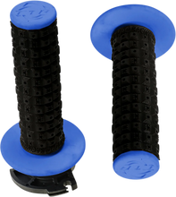 Load image into Gallery viewer, Torc1 Racing Grips - Defy - Lock-On - Black/Blue - Main Product View