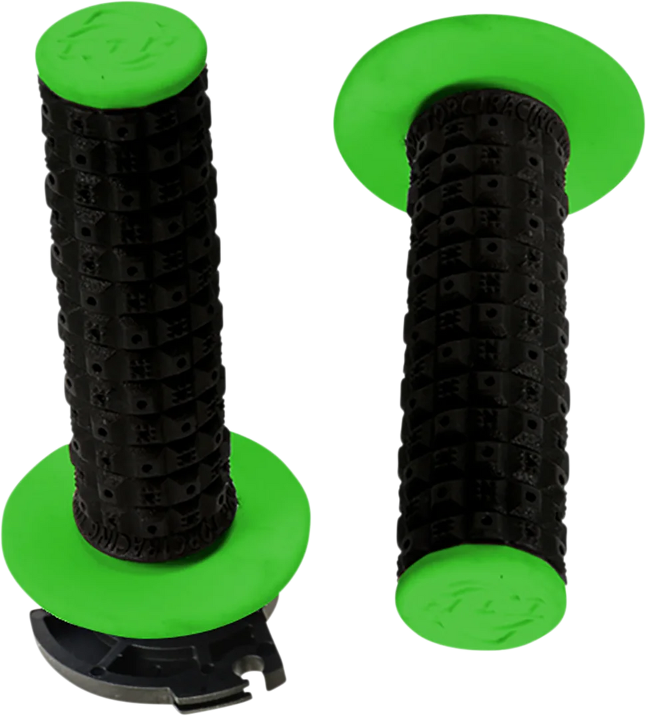 Torc1 Racing Grips - Defy - Lock-On - Black/Green - Main Product View