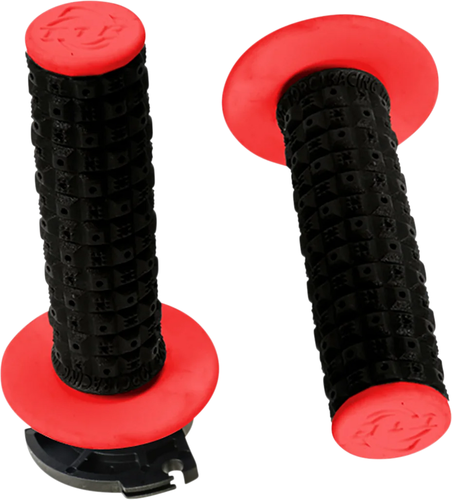 Torc1 Racing Grips - Defy - Lock-On - Black/Red - Main Product View