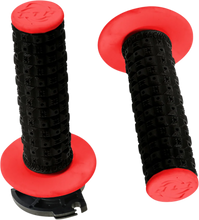 Load image into Gallery viewer, Torc1 Racing Grips - Defy - Lock-On - Black/Red - Main Product View