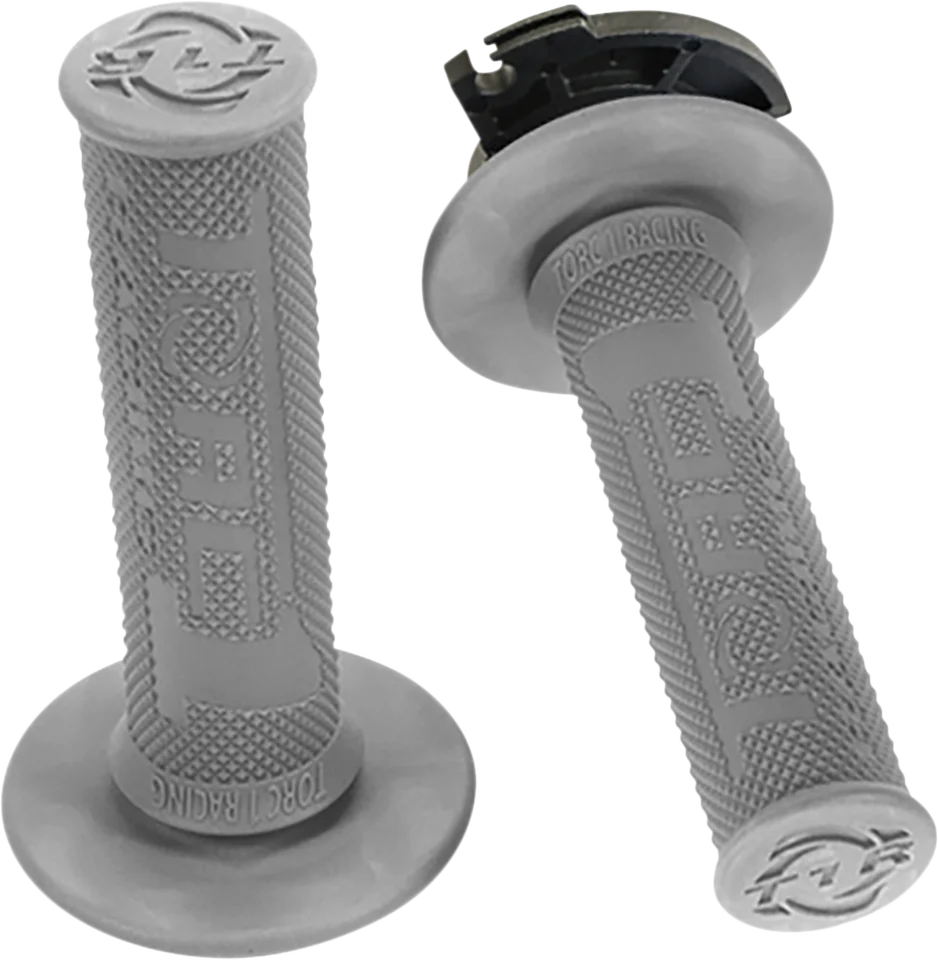 Torc1 Racing Grips - Defy - Lock-On - Gray - Main Product View