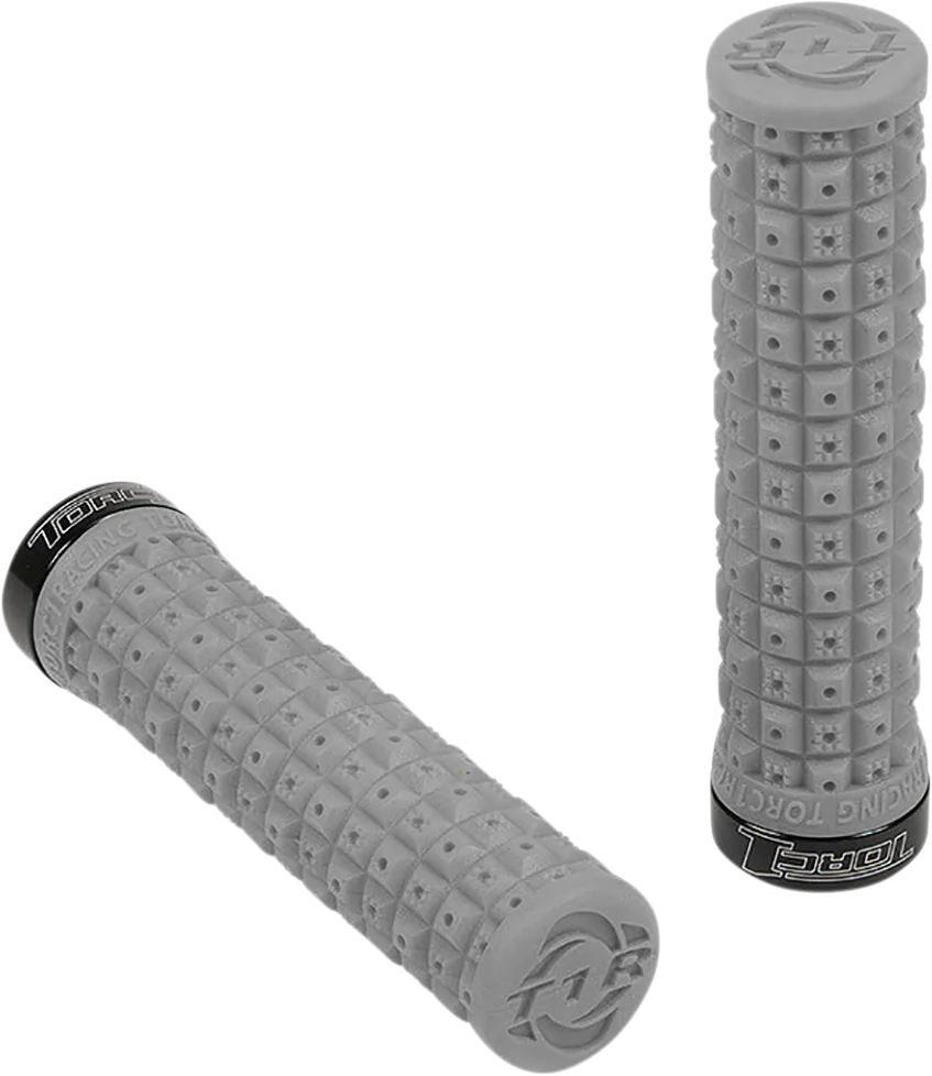 Torc1 Racing Grips - Defy - Lock-On - Soft Gray/Black - Main Product View