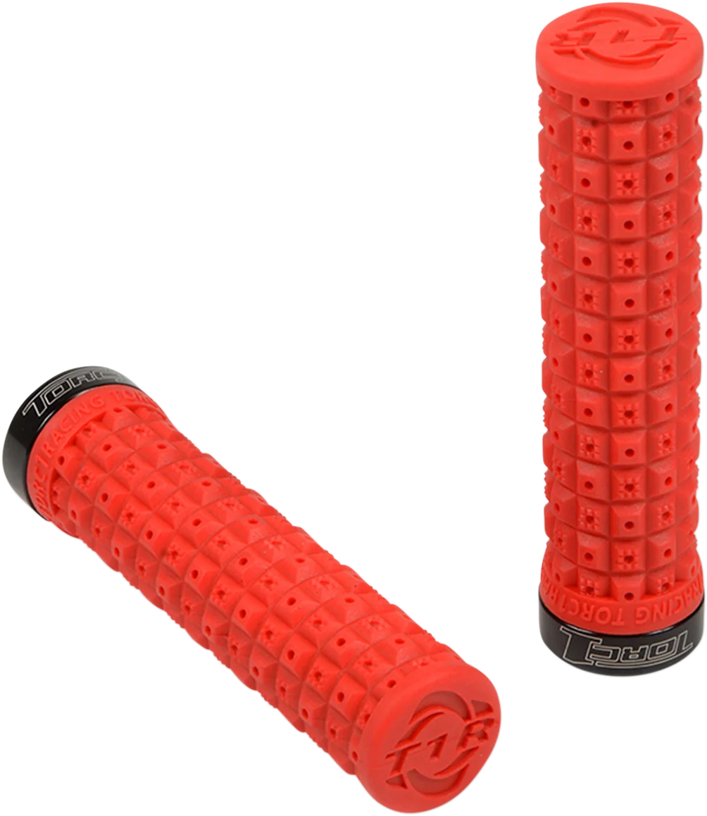 Torc1 Racing Grips - Defy - Lock-On - Soft Gray/Black - Side View