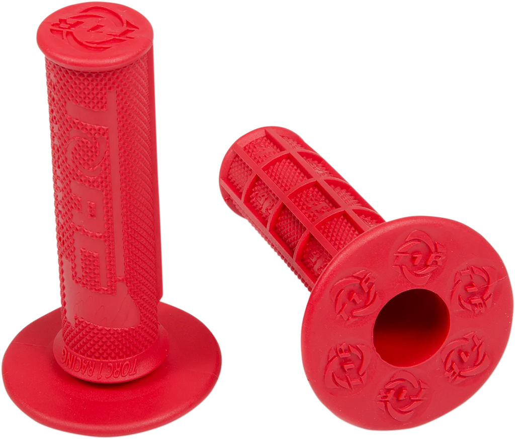 Torc1 Racing Grips - Holeshot - Soft - MX - Red - Main Product View