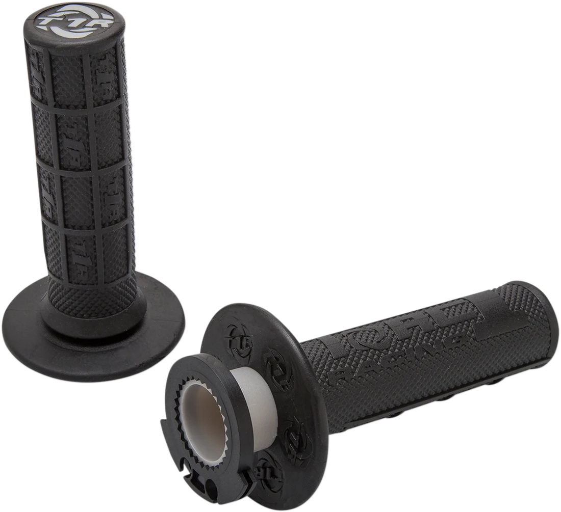 Torc1 Racing Grips - Kev-Tec - Holeshot - Black - Side View