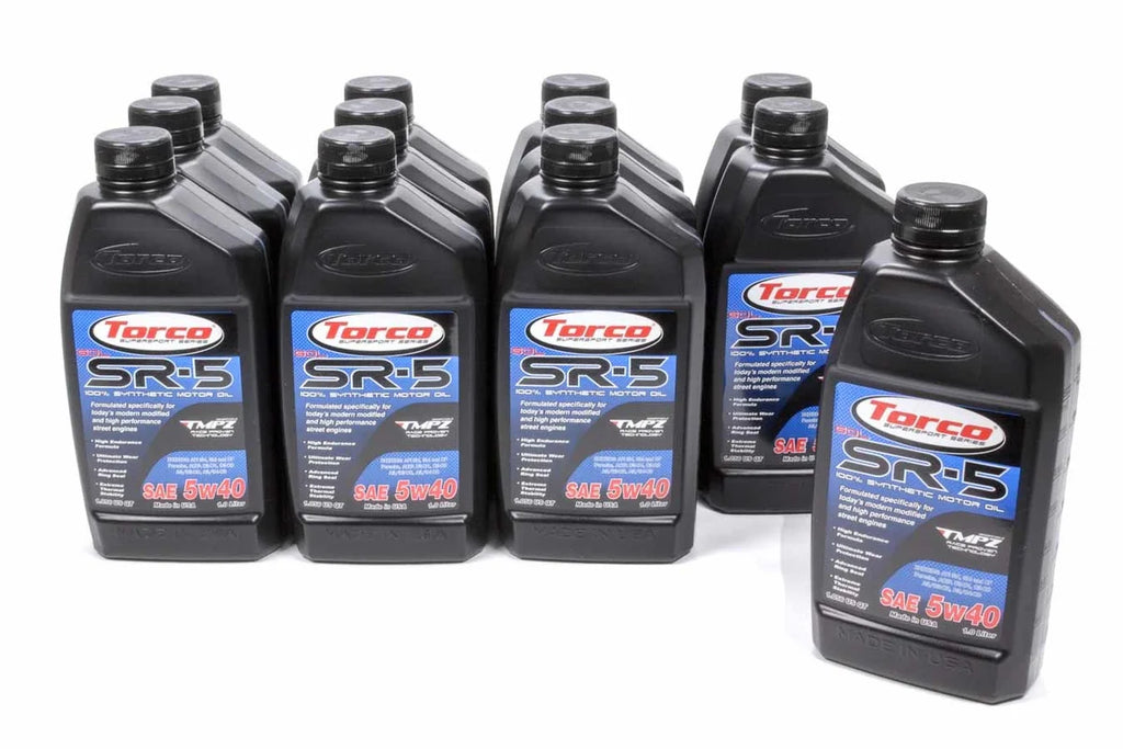 Torco Racing Oils SR-5 GDL Synthetic Motor Oil 5w40 Case 12x1-Liter A150544C