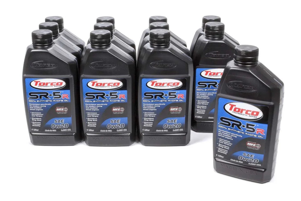Torco Racing Oils SR-5R Synthetic Racing Oil 0w20 Case 12x1-Liter A150020C