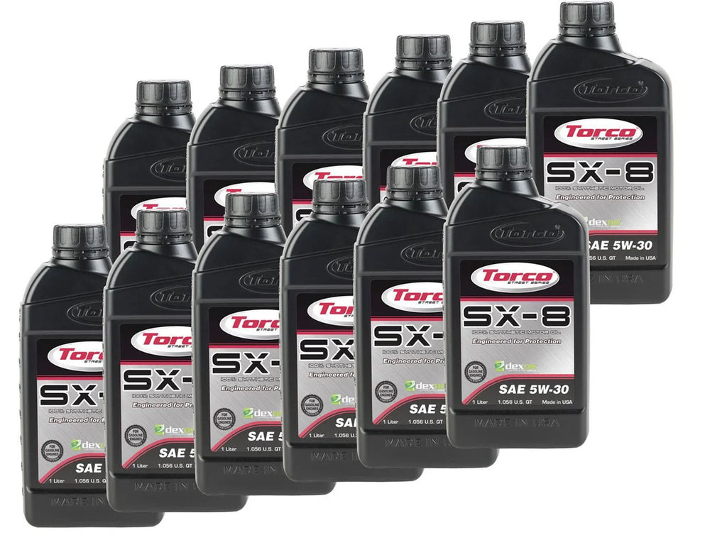 Torco Racing Oils SX-8 5w30 Synthetic Oil Case 12x1 Liter Dexos1 A120530CE