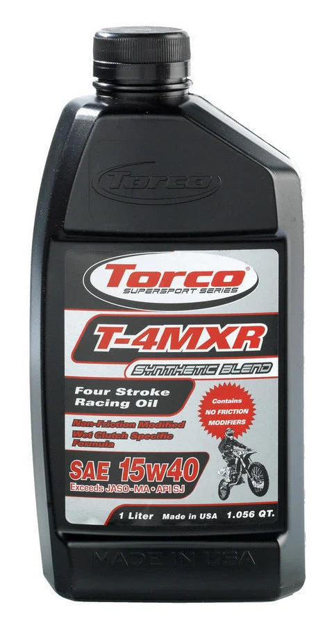 Torco Racing Oils T-4MXR Four Stroke Racin g Oil 15w40-1-Liter Bott T671544CE