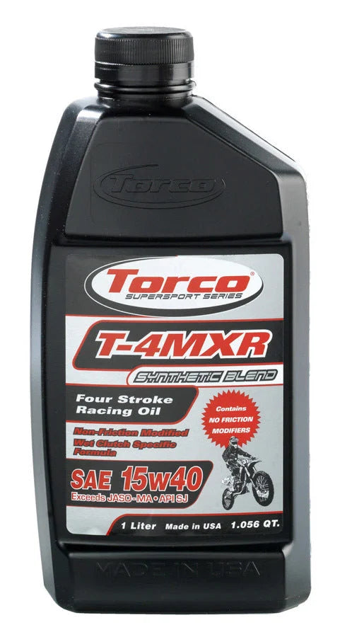 Torco Racing Oils T-4MXR Four Stroke Racin g Oil 15w40-12x1-Liter T671544C