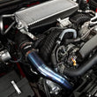 Load image into Gallery viewer, Torque Solution 2022+ Subaru WRX / 19-23 Subaru Ascent Titanium Top Mount Charge Pipe - Burnt Blue - Side View