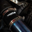 Load image into Gallery viewer, Torque Solution 2022+ Subaru WRX / 19-23 Subaru Ascent Titanium Top Mount Charge Pipe - Burnt Blue - Back View