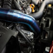 Load image into Gallery viewer, Torque Solution 2022+ Subaru WRX / 19-23 Subaru Ascent Titanium Top Mount Charge Pipe - Burnt Blue - Additional View 5