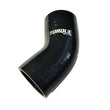 Load image into Gallery viewer, Torque Solution 45 Degree Silicone Elbow: 3 inch Black Universal - Main Product View