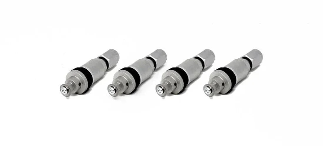 Torque Solution Billet TPMS Valve Stem Kit (Black) 2008+ Subaru Legacy Impreza WRX / STi - Side View