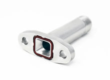 Load image into Gallery viewer, Torque Solution Extended Port Matched Oil Drain Flange: -10AN for T3/T4 PTE / Turbonetics - Side View