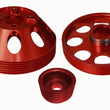 Load image into Gallery viewer, Torque Solution Lightweight WP/Crank/Alt Pulley Combo (Red): Hyundai Genesis Coupe 3.8 2010+