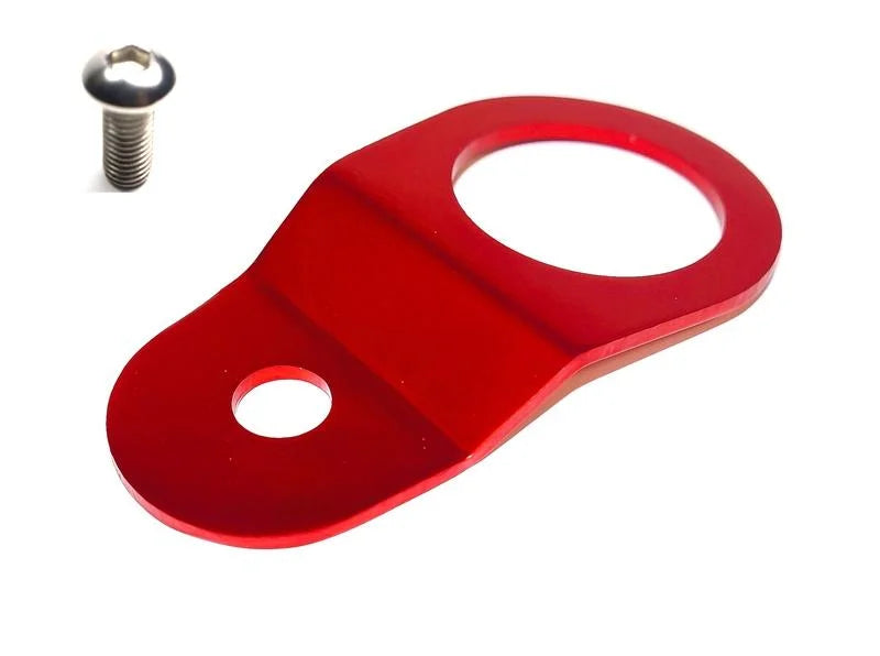 Torque Solution Radiator Mount Combo with Inserts (Blue) : Mitsubishi Evolution 7/8/9 - Side View