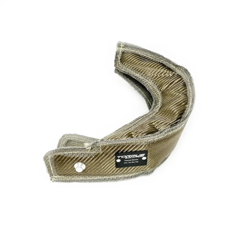 Torque Solution Thermal Turbo Blanket Volcanic Rock: fits T25 / T28 Internally Gated Turbos - Side View