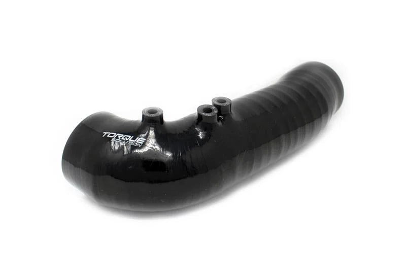 Torque Solution Turbo Inlet Hose Black (Non-Recirc): 02-07 Subaru WRX / 04-20 STI / 05-09 Legacy GT - Back View