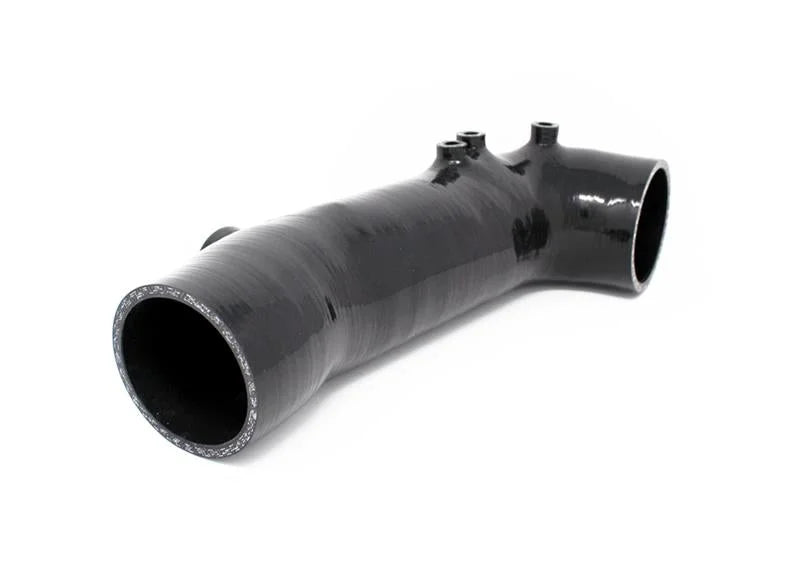 Torque Solution Turbo Inlet Hose Black (Recirc): 02-07 WRX / 04-20 STI / 05-09 Legacy GT (3in Inlet) - Back View