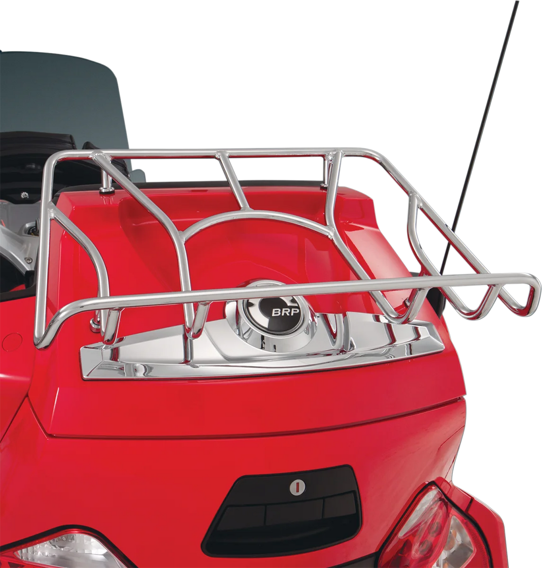 Tour Trunk Luggage Rack - Black Show Chrome - Installation View