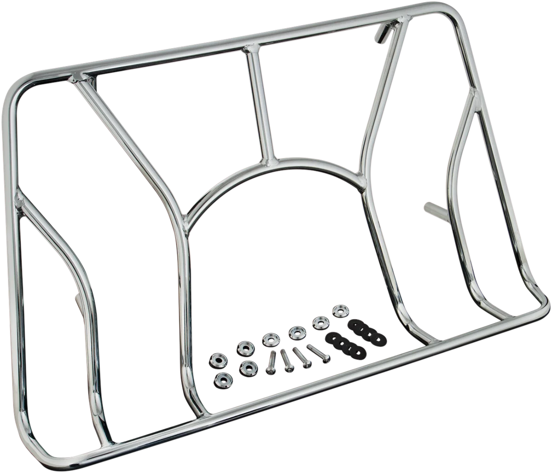 Tour Trunk Luggage Rack - Chrome Show Chrome - Back View