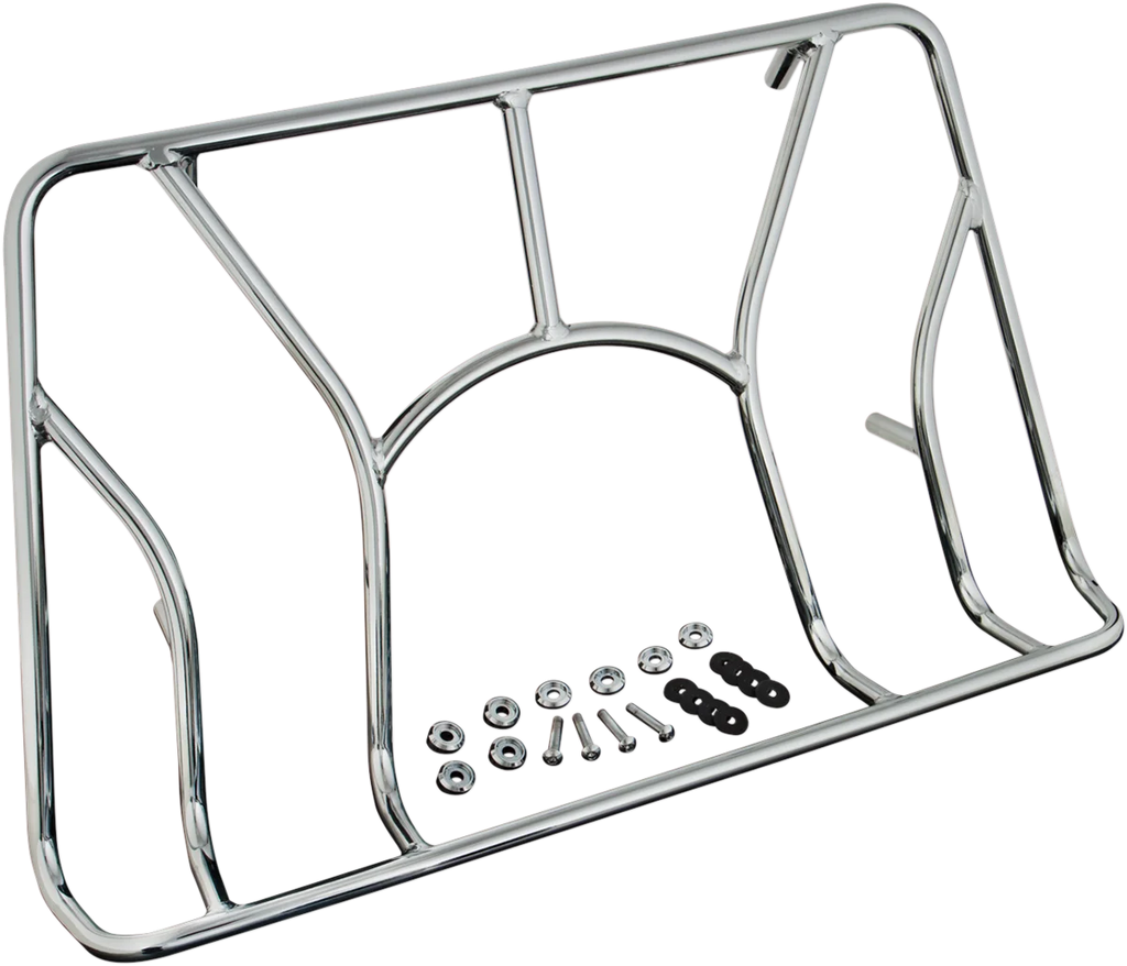 Tour Trunk Luggage Rack - Chrome Show Chrome - Back View