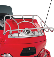Load image into Gallery viewer, Tour Trunk Luggage Rack - Satin Black Show Chrome - Installation View
