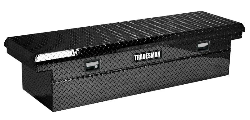 Tradesman Aluminum Economy Cross Bed Low-Profile Truck Tool Box (70in.) - Black - Main Product View