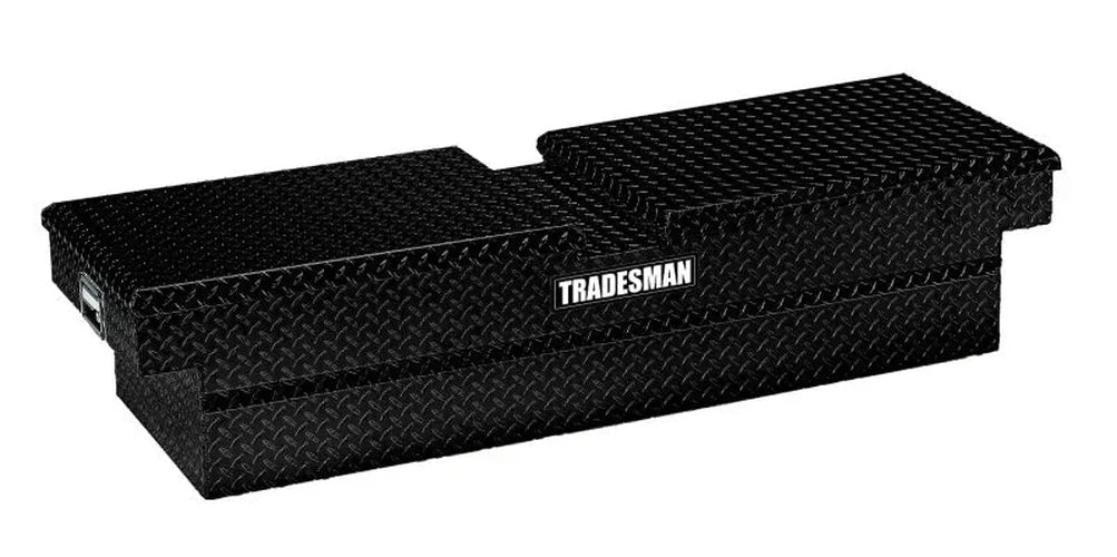 Tradesman Aluminum Economy Cross Bed Truck Tool Box (70in./Side Opening) - Black - Side View