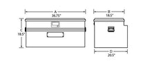 Load image into Gallery viewer, Tradesman Aluminum Flush Mount Truck Tool Box (36in.) - Black - Side View