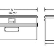 Load image into Gallery viewer, Tradesman Aluminum Flush Mount Truck Tool Box Full/Wide (36in.) - Black - Side View