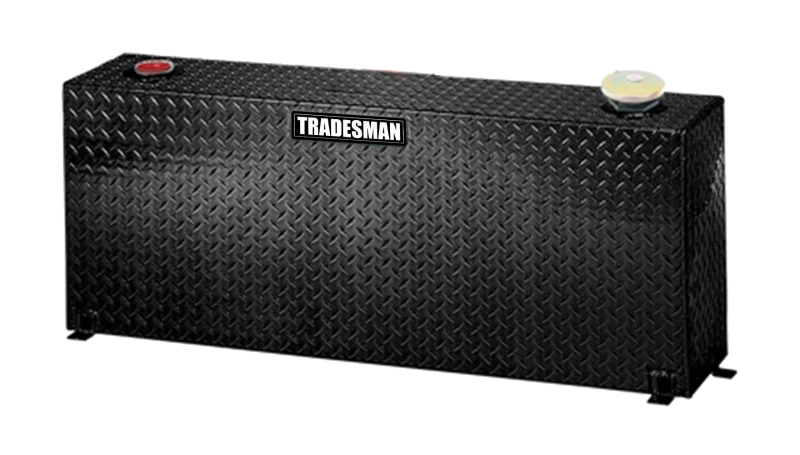 Tradesman Steel Rectangular Liquid Storage Tank (Full Size) - Black - Side View