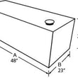 Load image into Gallery viewer, Tradesman Steel Rectangular Liquid Storage Tank (Full Size) - White - Side View