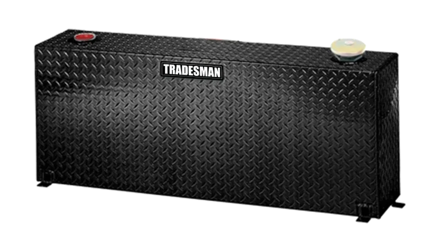 Tradesman Steel Rectangular Liquid Storage Tank (Full Size) - Black - Side View