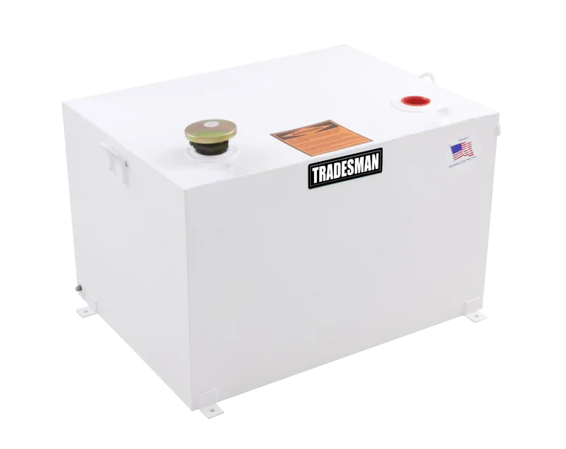 Tradesman Steel Rectangular Liquid Storage Tank - White - Main Product View