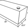 Load image into Gallery viewer, Tradesman Steel Rectangular Liquid Storage Tank - White - Side View