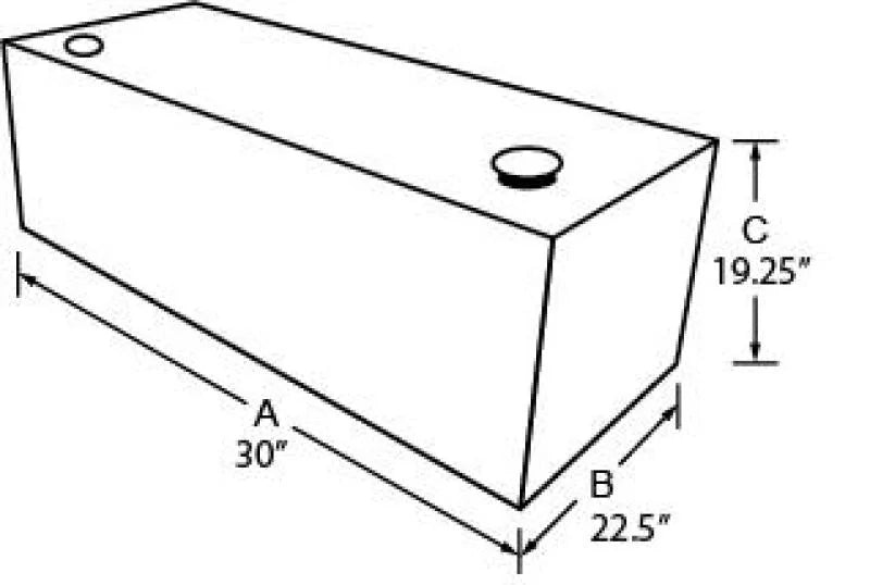 Tradesman Steel Rectangular Liquid Storage Tank - White - Side View