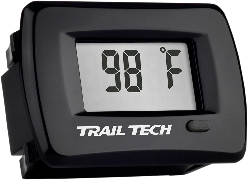 Trail Tech Universal Temperature Meter - Surface Mount - Black - 16 mm - Detail View