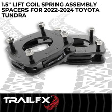 Load image into Gallery viewer, TrailFX 1-1/2 Inch Lift, Coil Spring Spacers, With Spacers/ Installation Hardware T15LL1 - Kit Contents