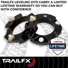 Load image into Gallery viewer, TrailFX 1-1/2 Inch Lift, Strut Assembly Spacers, With Spacers/ Installation Hardware F15LL3 - Kit Contents