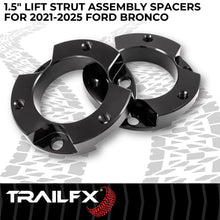 Load image into Gallery viewer, TrailFX 1-1/2 Inch Lift, Strut Assembly Spacers, With Spacers/ Installation Hardware F15LL3 - Kit Contents