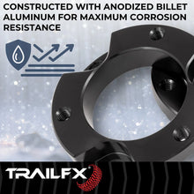 Load image into Gallery viewer, TrailFX 1-1/2 Inch Lift, Strut Assembly Spacers, With Spacers/ Installation Hardware F15LL3 - Kit Contents